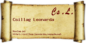 Csillag Leonarda névjegykártya